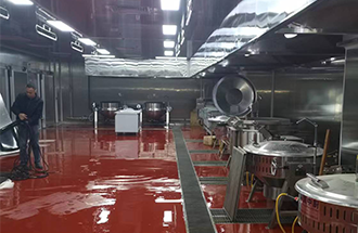 10月5日，泰山玻璃纖維（太原）有限公司職工餐廳裝飾裝修施工項(xiàng)目-志遠(yuǎn)凈化工程項(xiàng)目進(jìn)度